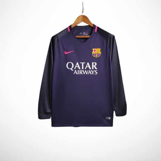 Camisa Barcelona Titular 16/17 - Lilás Versão Retro Manga Longa